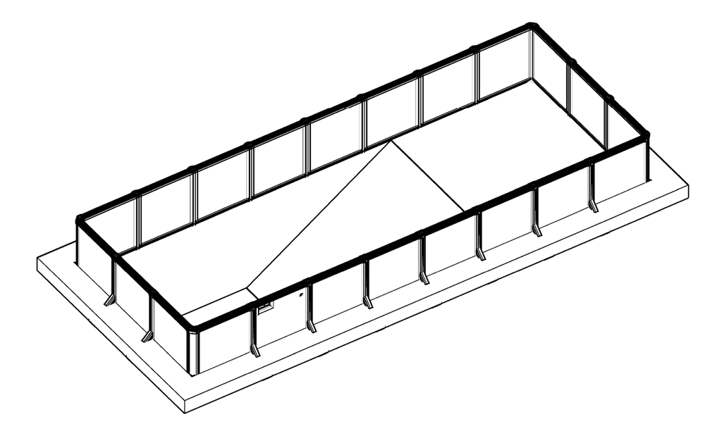 A drawing of an empty table with no chairs.