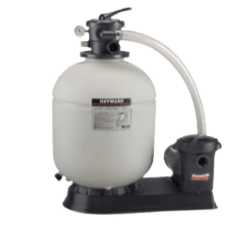 A pool pump and filter system for swimming pools.