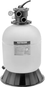 A hayward sand filter is shown with the label.